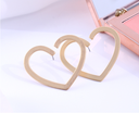 Metal Loving Heart Large Earrings