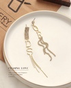 Elegant Letter Rhinestone Earrings