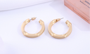Metal Irregular Round Large Earrings