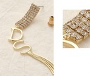 Elegant Letter Rhinestone Earrings