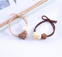 Cute Polka Dot Resin Loving Heart Ball Hair Tie 1 Piece