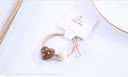 Cute Polka Dot Resin Loving Heart Ball Hair Tie 1 Piece