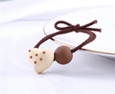 Cute Polka Dot Resin Loving Heart Ball Hair Tie 1 Piece