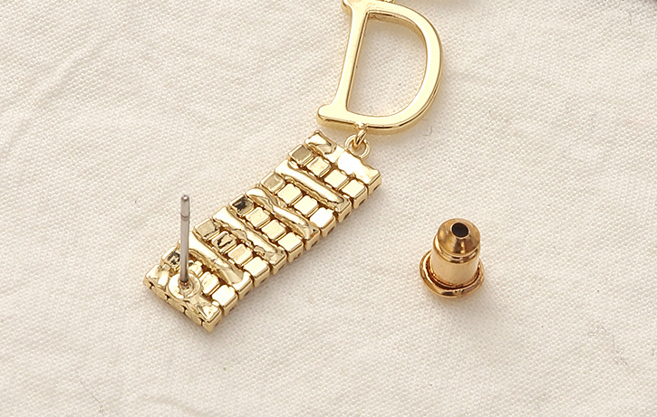 Elegant Letter Rhinestone Earrings