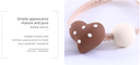 Cute Polka Dot Resin Loving Heart Ball Hair Tie 1 Piece
