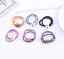 Cute Resin Flower Bunny Shape Hair Tie 2 Pieces
