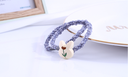 Cute Resin Flower Bunny Shape Hair Tie 2 Pieces