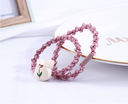 Cute Resin Flower Bunny Shape Hair Tie 2 Pieces