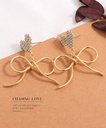 Elegant Rhinestone Loving Heart Bow Earrings