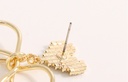 Elegant Rhinestone Loving Heart Bow Earrings