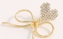 Elegant Rhinestone Loving Heart Bow Earrings