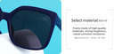 Stylish Big Frame Unisex Sunglasses for Adult(Bluish Violet)