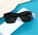 Trendy Polygon Frame Unisex Sunglasses for Adult(Black)