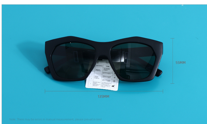 Trendy Polygon Frame Unisex Sunglasses for Adult(Black)