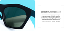 Trendy Polygon Frame Unisex Sunglasses for Adult(Black)
