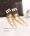 Simple Loving Heart Artificial Pearl Rhinestone Earrings