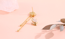 925 Silver Needle Planet Irregular Earrings