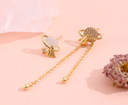 925 Silver Needle Planet Irregular Earrings