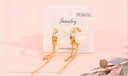 925 Silver Needle Circle Tassel Earrings