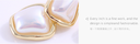 925 Silver Needle Irregular Geometric Artificial Pearl Earrings