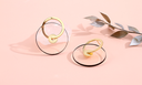 925 Silver Needle Transparent Disc Earrings