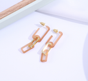 925 Silver Needle Acrylic Chain Long Earrings