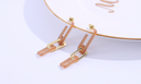 925 Silver Needle Acrylic Chain Long Earrings