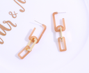 925 Silver Needle Acrylic Chain Long Earrings