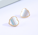 925 Silver Needle Elegant Loving Heart Earrings