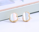 925 Silver Needle Elegant Loving Heart Earrings