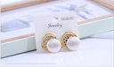 925 Silver Needle Stylish Retro Artificial Pearl Metal Earrings