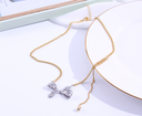 Delicate Bow Tassel Necklace