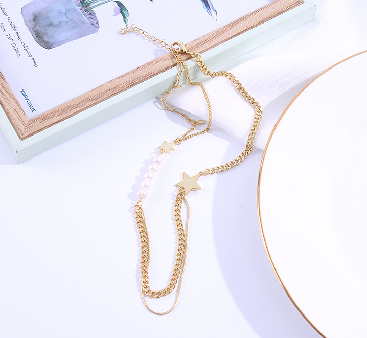 Star Two Layers Spliced Necklace