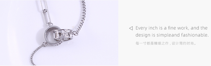 Stylish Simple Rings Necklace