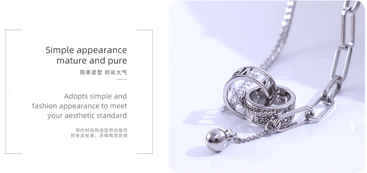 Stylish Simple Rings Necklace