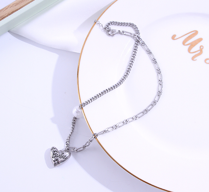 Heart-Shape Two Layers Spliced Necklace