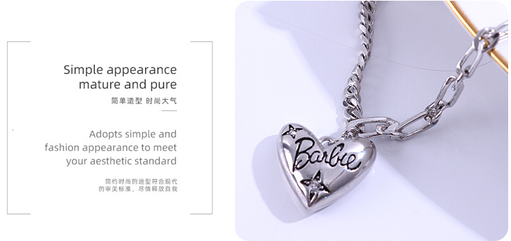 Heart-Shape Two Layers Spliced Necklace
