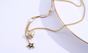 Loving Heart Tassel Star Spliced Clavicle Chain Necklace