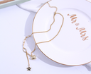Loving Heart Tassel Star Spliced Clavicle Chain Necklace