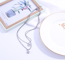 Disc Heart-Shape Lock Two Layers Necklace