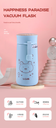 Happiness Paradise Vacuum Flask 270ml/9.1fl.oz.(Cyan)