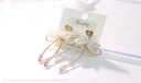Sweet Loving Heart Bow Zircon Earrings