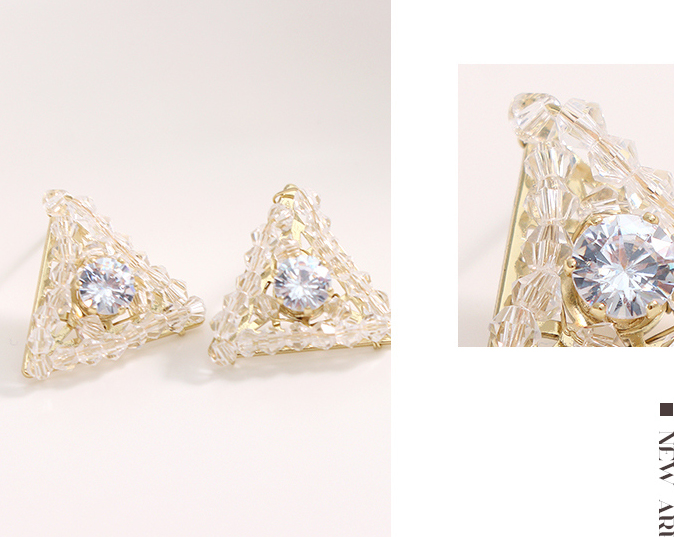 Exquisite Crystal Triangle Earrings