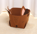 Felt Deer Shaped Fabric Storage Bin(Brown)