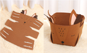 Felt Deer Shaped Fabric Storage Bin(Brown)