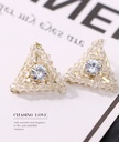 Exquisite Crystal Triangle Earrings