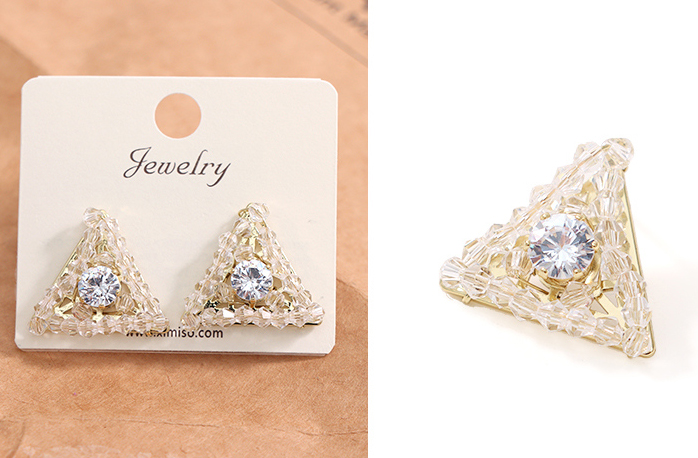 Exquisite Crystal Triangle Earrings