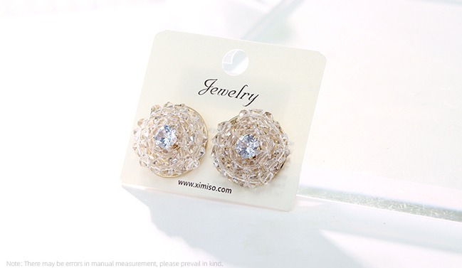 Exquisite Crystal Round Earrings