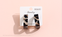 925 Silver Needle Elegant Square Resin Earrings