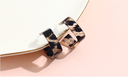 925 Silver Needle Elegant Square Resin Earrings